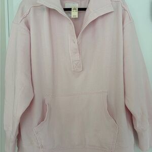 NWT Aerie Vintage Popover Polo Sweatshirt